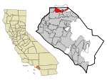 Orange County California Incorporated and Unincorporated areas Brea Highlighted